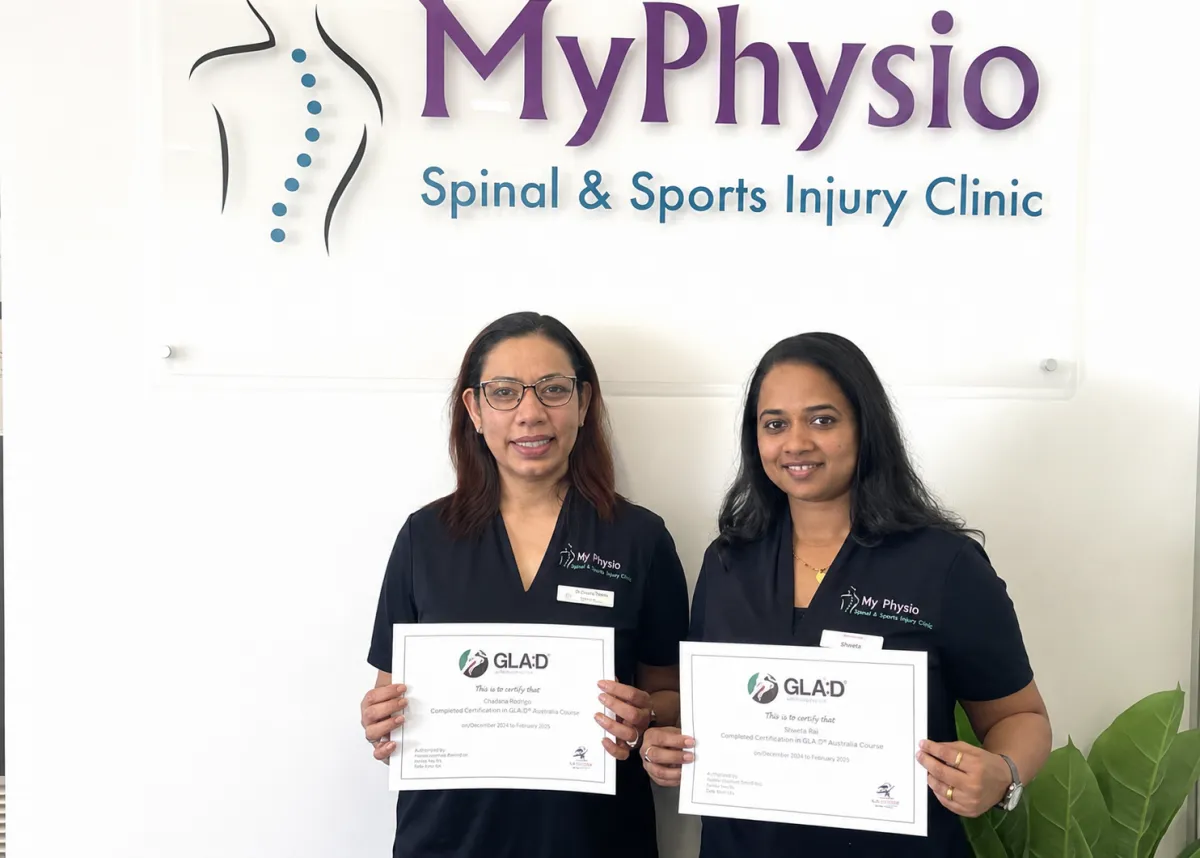 MyPhysio physiotherapists registered as GLAD clinicians